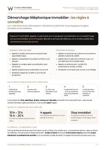 Aperçu : Fiche des règles 2026